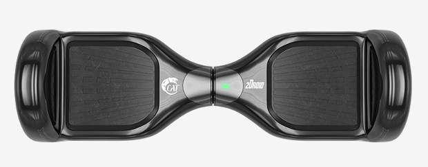 Das Cat 2Droid Hoverboard in Schwarz aus der Vogelperspektive